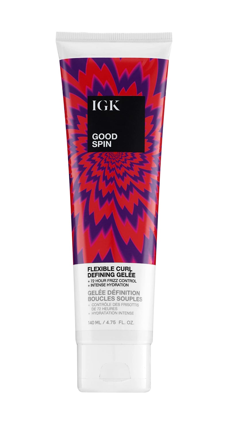 IGK GOOD SPIN Flexible Curl Defining Gelee  Hydrating  Frizz Control  Hold  Vegan  Cruelty Free  475 Oz